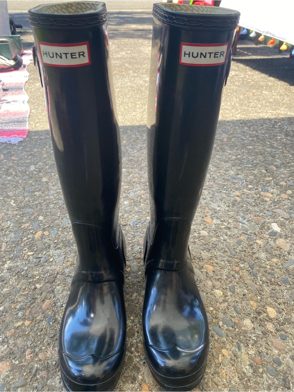 Hunter original tall gloss rain boots